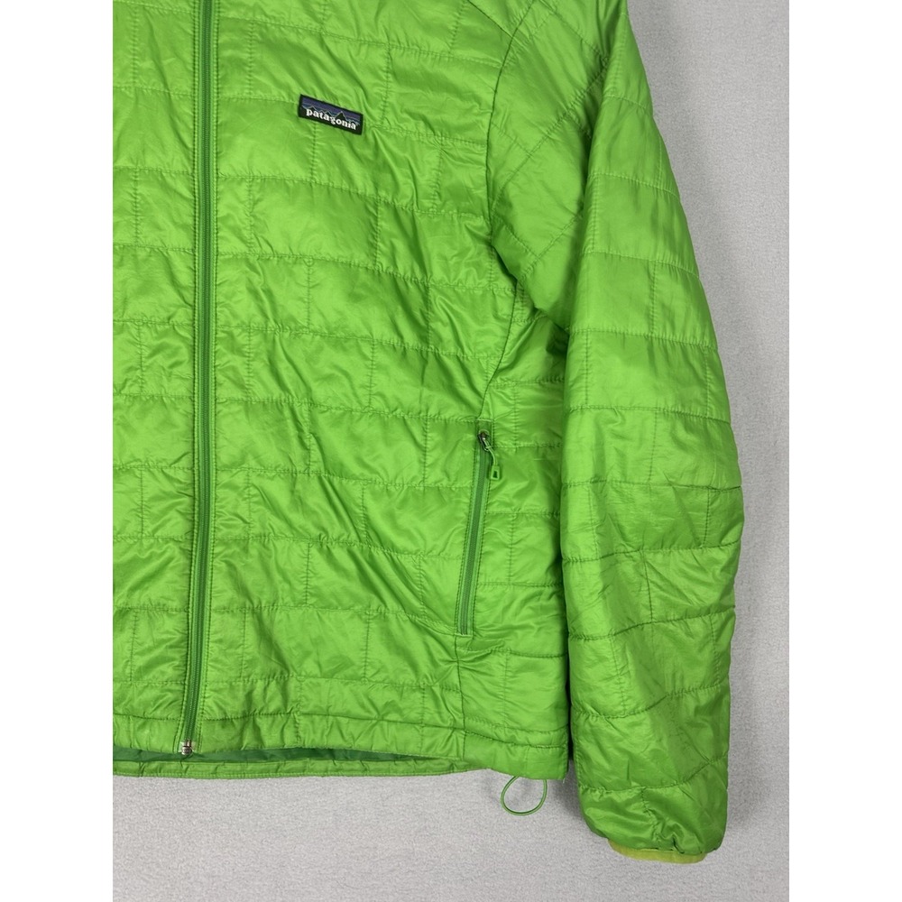Patagonia Nano Puff Full Zip Up Mens Medium Green Quilted Hiking Jacket Utility - Picture 5 of 14